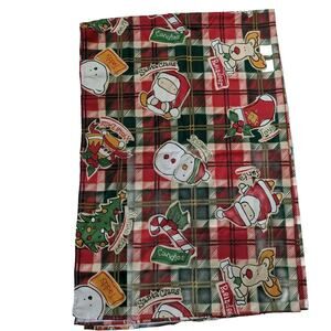 Christmas Tablecloth 56x80 Inches Rectangle Tables Santa Claus Reindeer Snowman